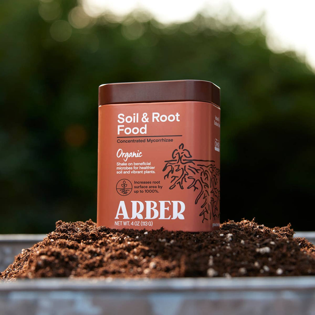 Organic Arber Soil &amp; Root Food w Mycorrhizae 4oz